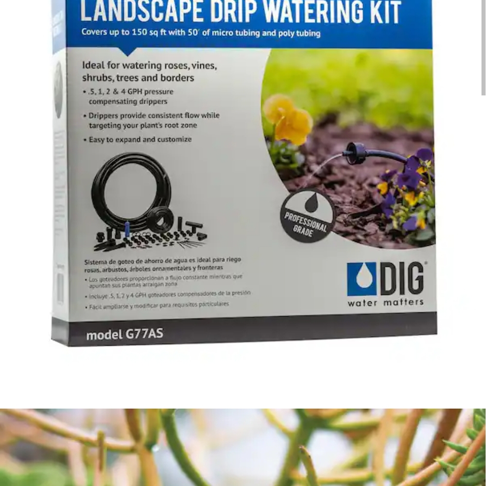 Landscape Drip Watering Kit - Black